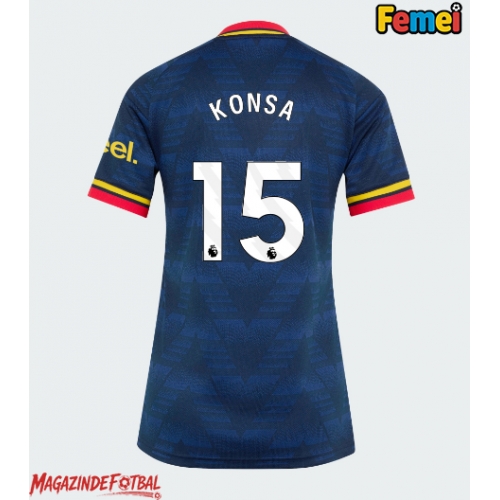 Arsenal Ezri Konsa #15 Tricou Fotbal Replică 2026-27 Femei Deplasare Arsenal Ezri Konsa #15 Tricou Fotbal Replică 2026-27 Femei Deplasare